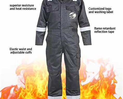 Flame-resistant industrial protective coverall